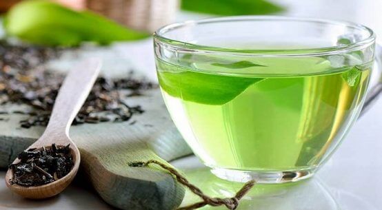 Drinking Green Tea at Night