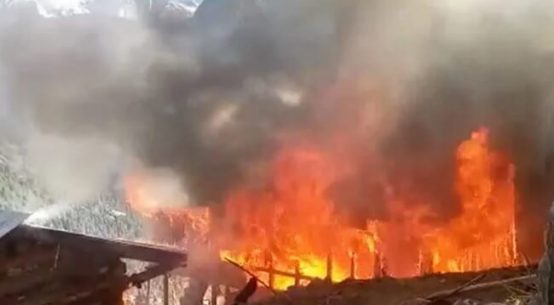 Fire in Majhan