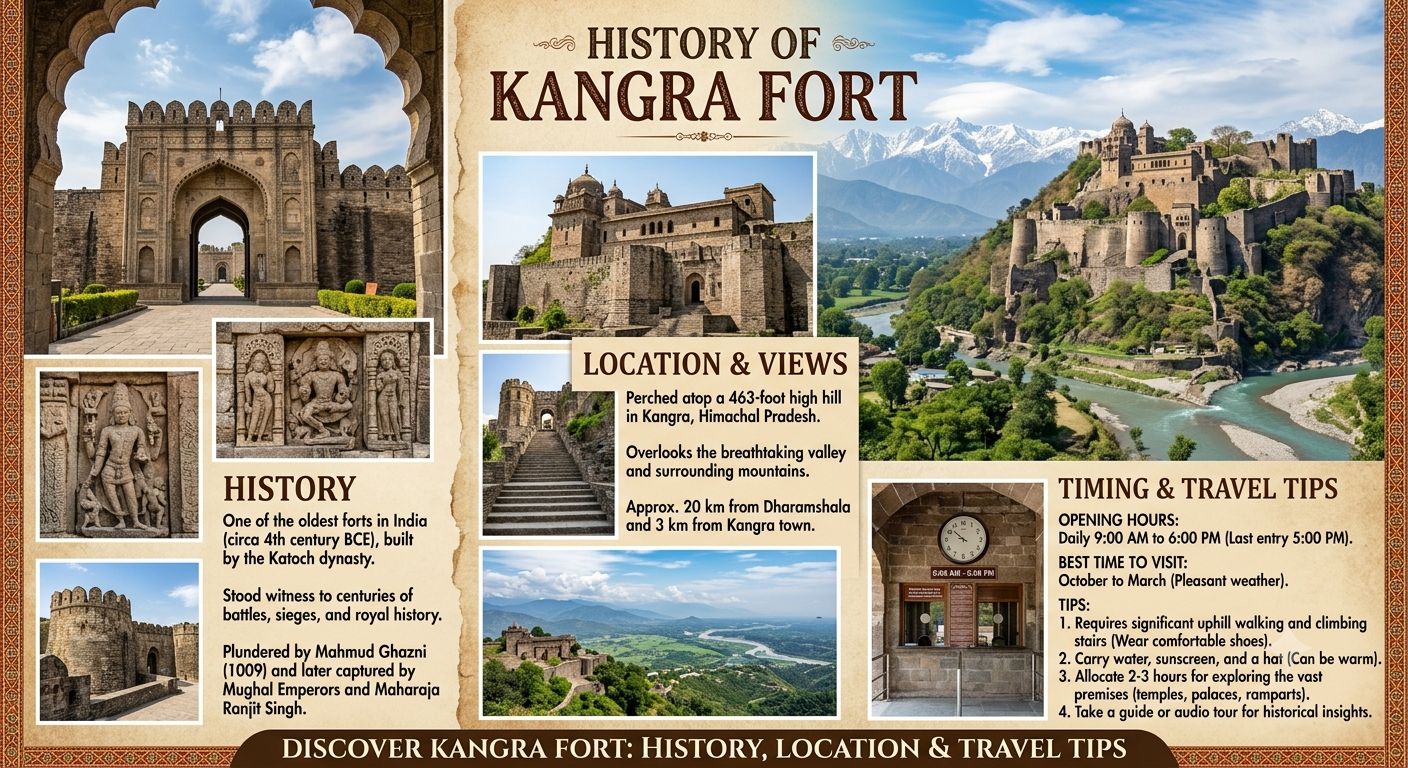 Kangra Fort- A complete guide to its history and travel tips